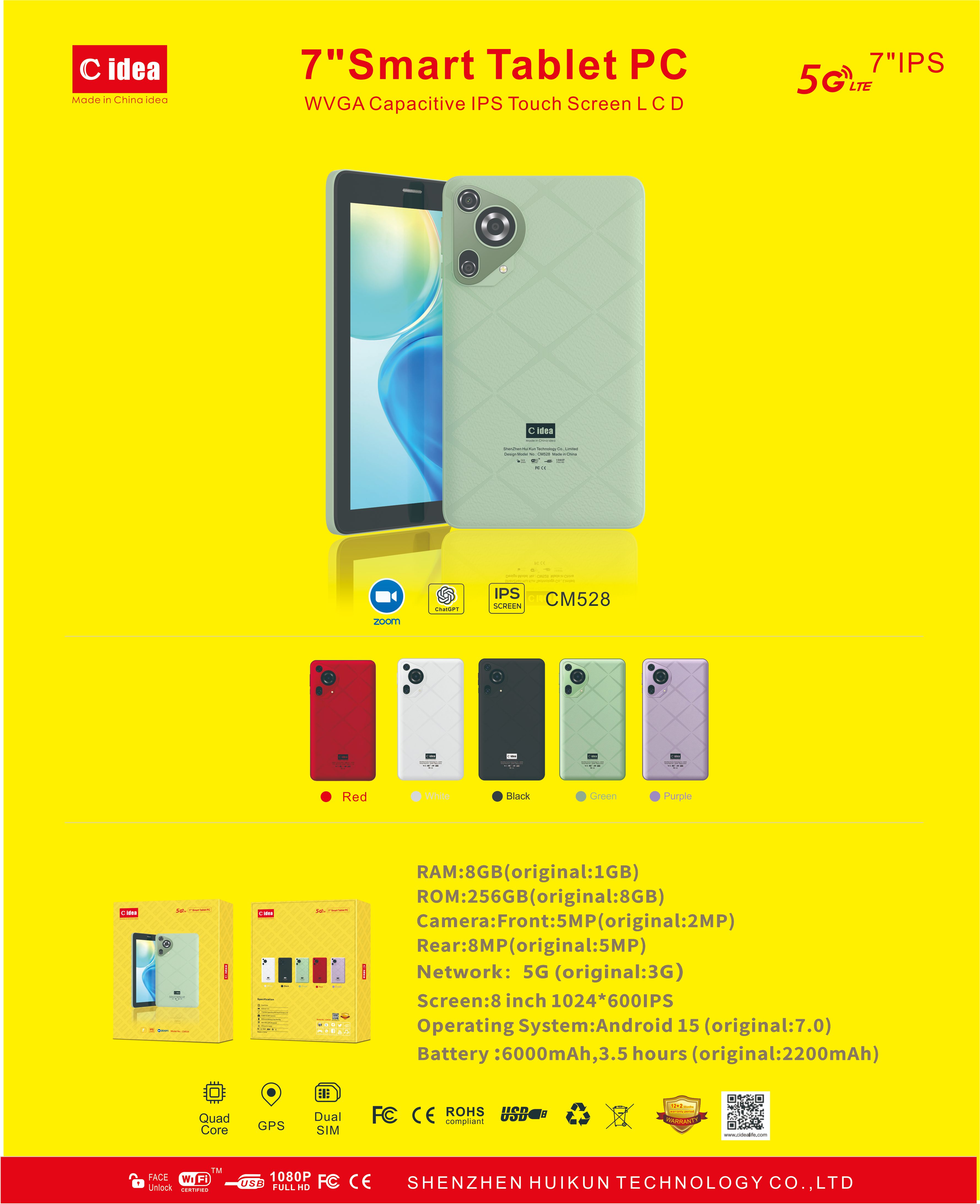 Cidea 7"Smart Tablet PC CM528