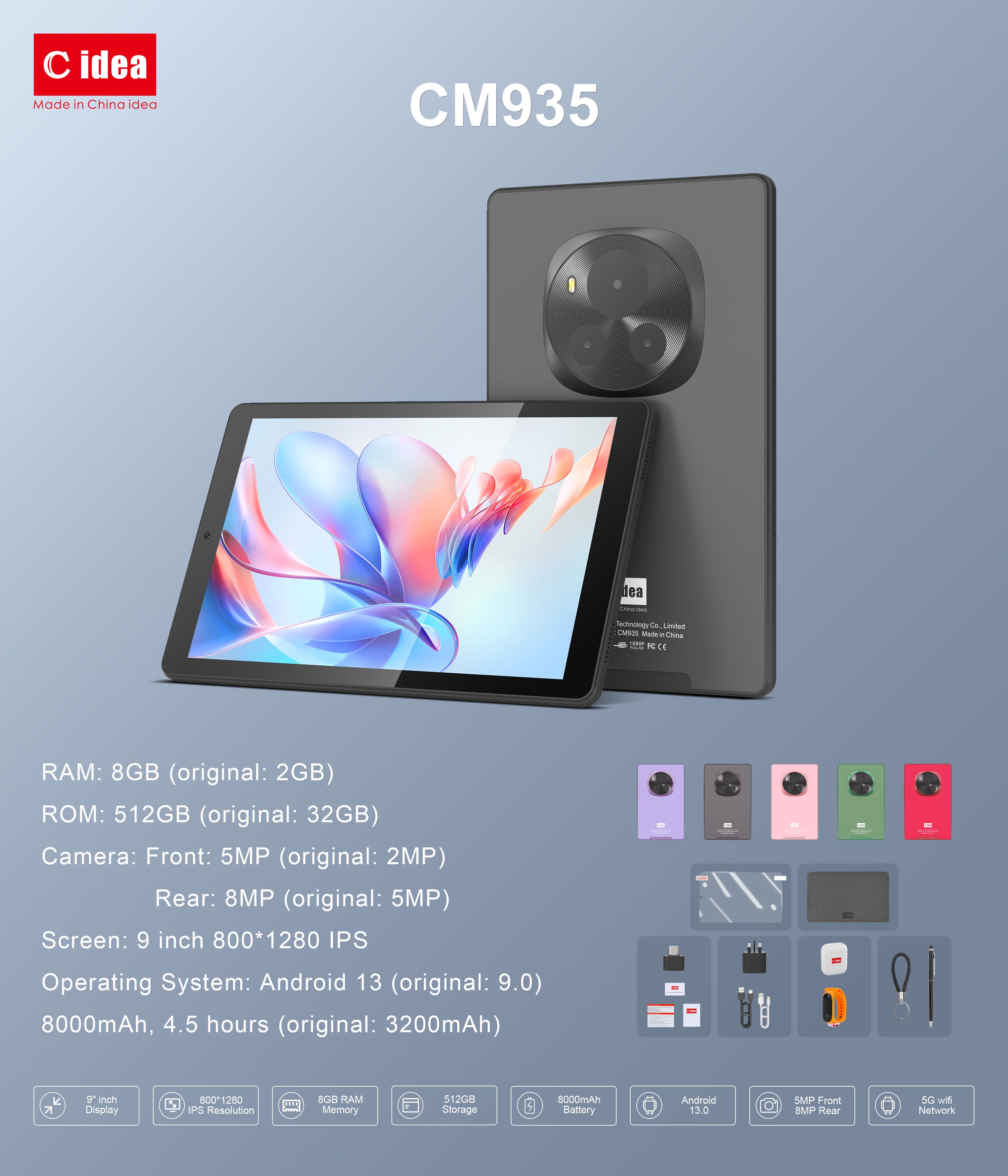 Cidea 9"Smart Tablet PC CM935